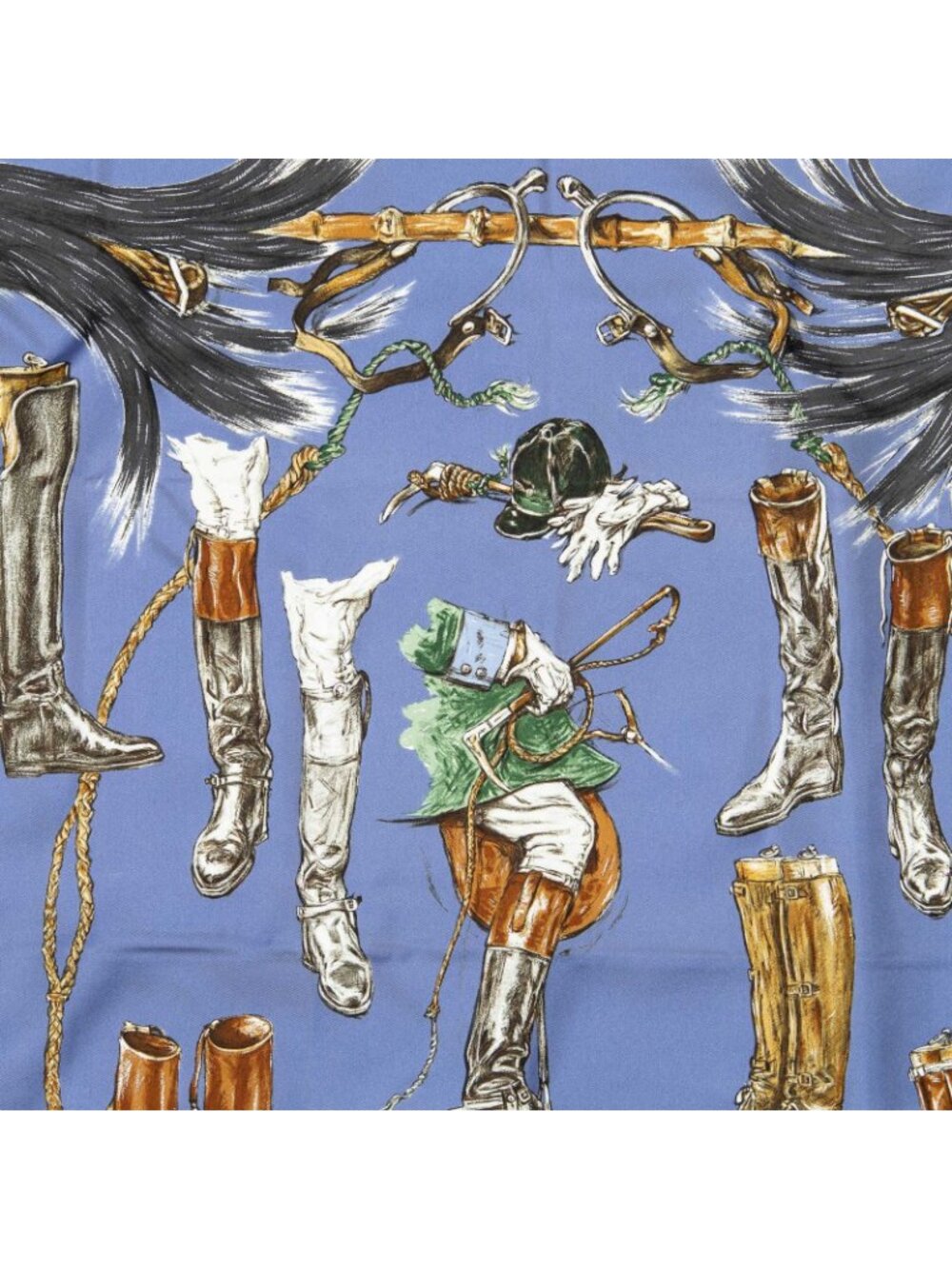Hermes Scarf Blue - Picture 3 of 5